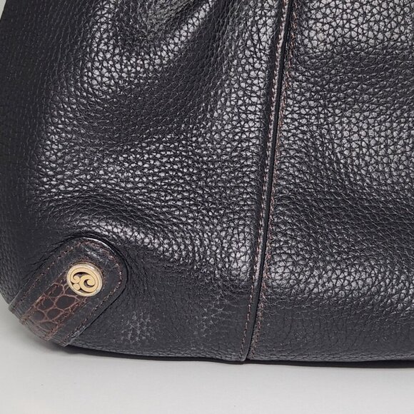 Vintage Brighton Pebble Leather Handbag Black/Brown - Picture 14 of 15